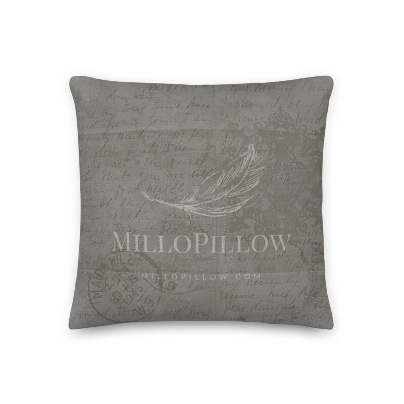 Vintagegrey Letter Pillow - Image 3