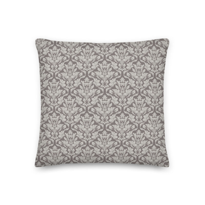 Damask Grey Pillow - Image 2