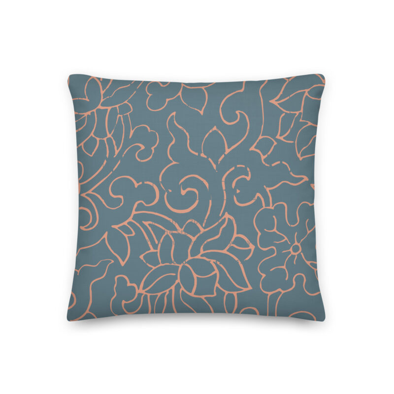 Linear Floral Pillow - Image 2