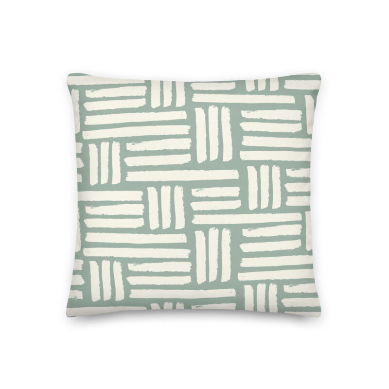 Basketweave Green Pillow - Image 2