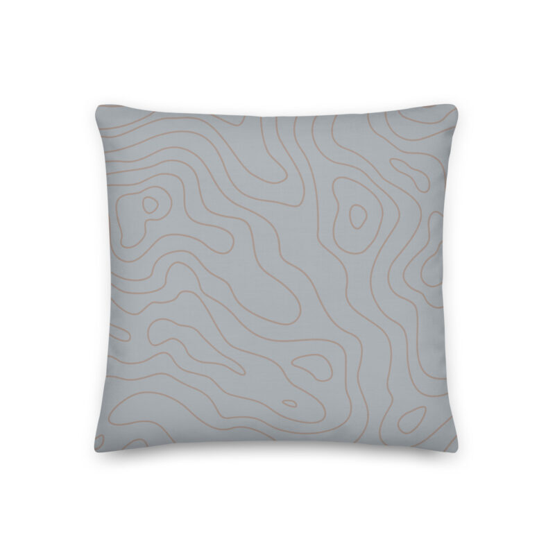 Topographic Grey Pillow - Image 2