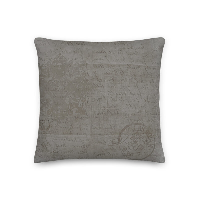 Vintagegrey Letter Pillow - Image 2