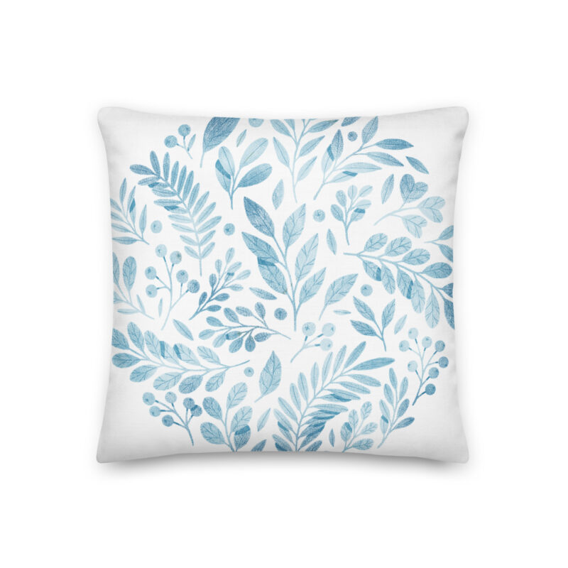 Watercolor Circleleaves Pillow - Image 2