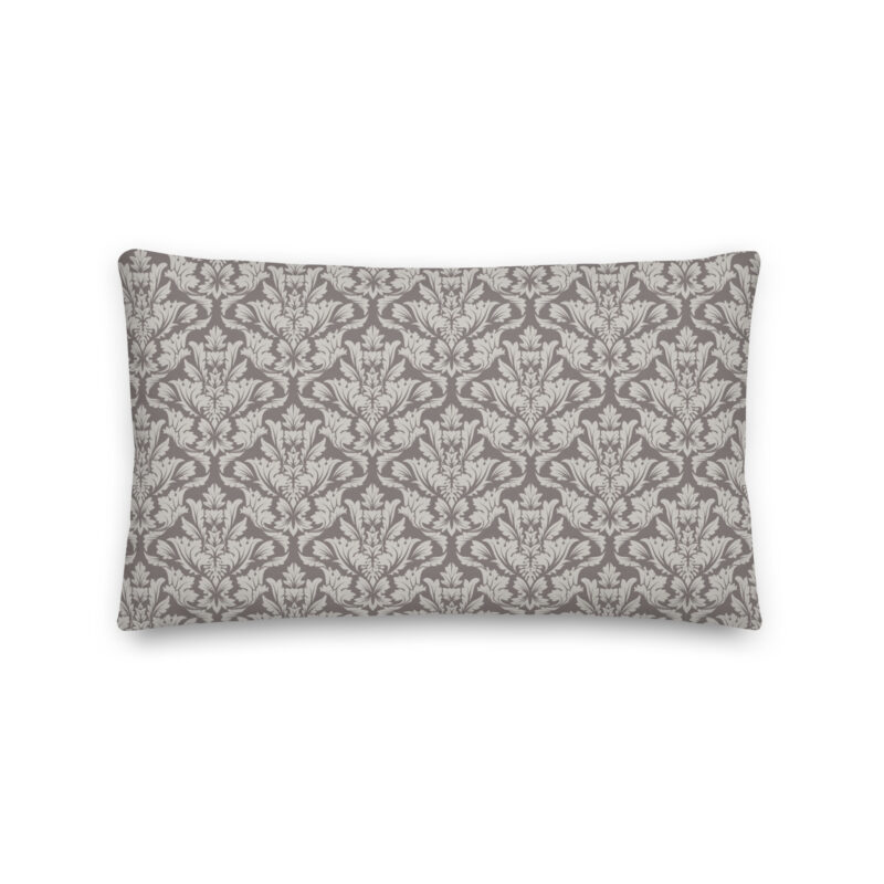 Damask Grey Pillow - Image 4