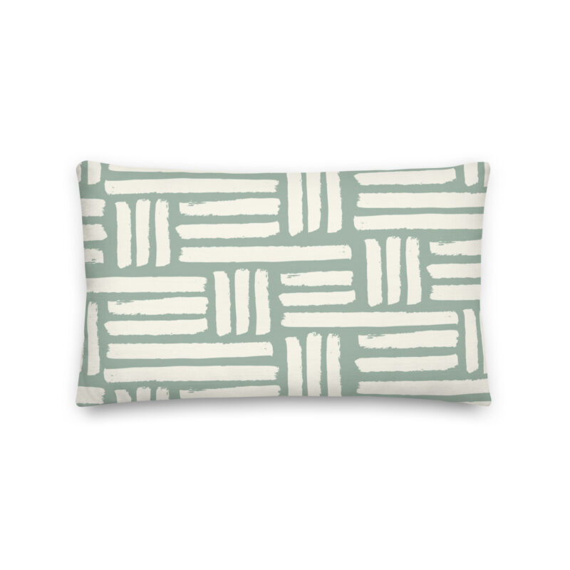 Basketweave Green Pillow - Image 4