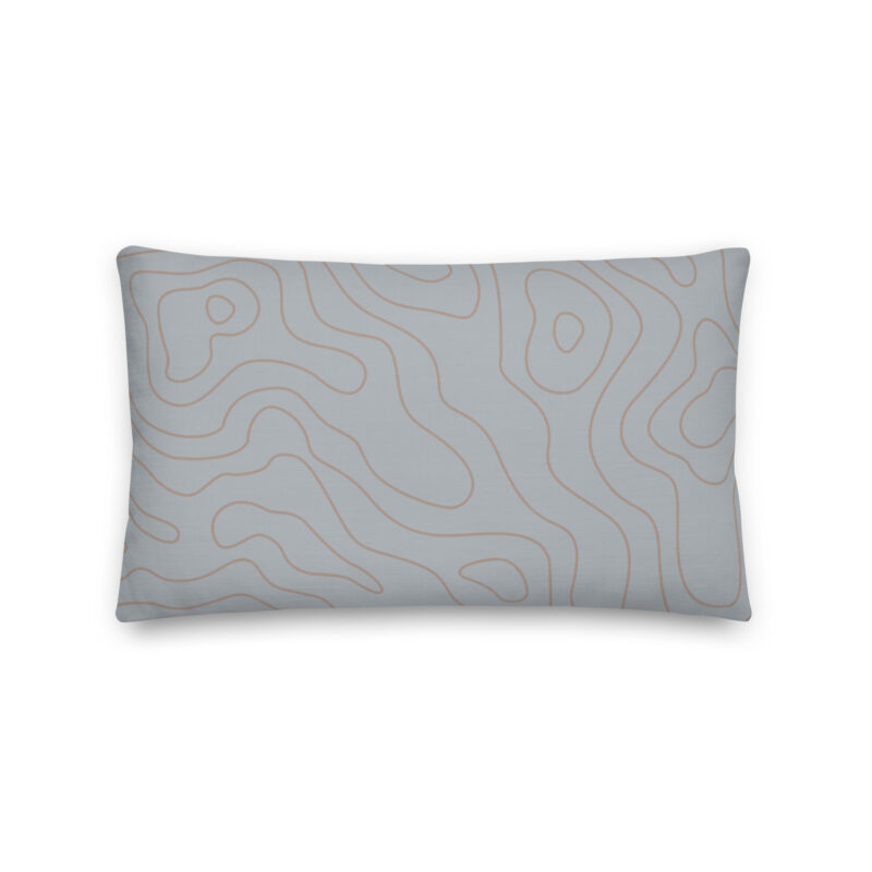 Topographic Grey Pillow - Image 6