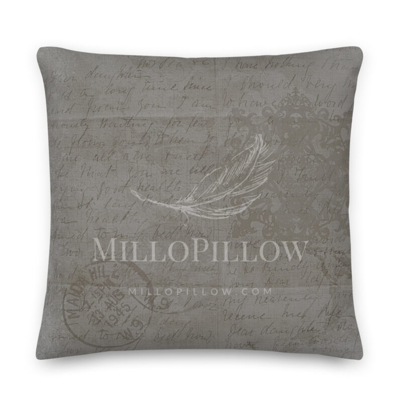 Vintagegrey Letter Pillow - Image 5