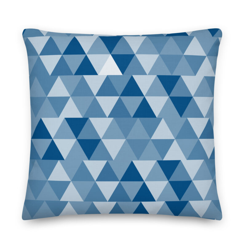 Geometrical Blue Pillow