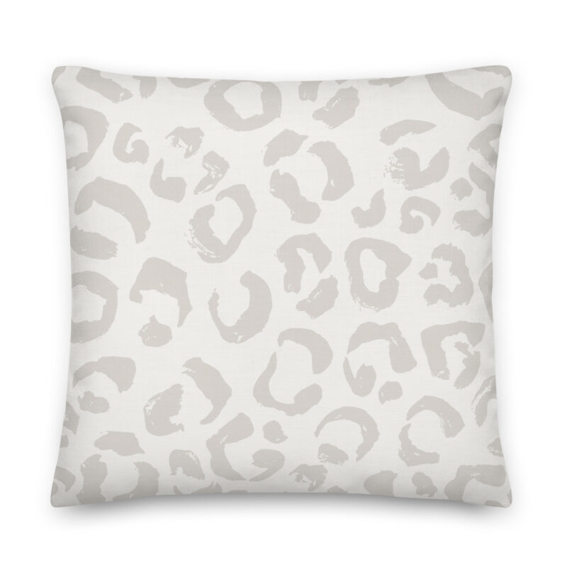 Leopard Taupe Pillow