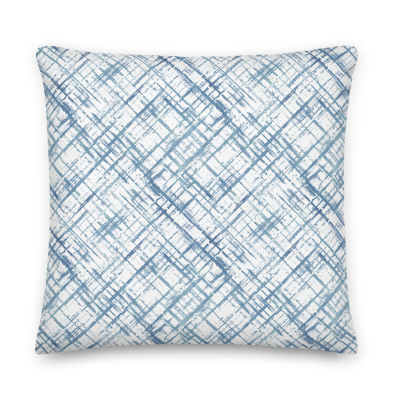 Watercolor Plaid Pillow