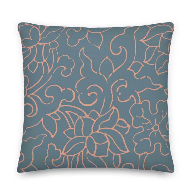 Linear Floral Pillow