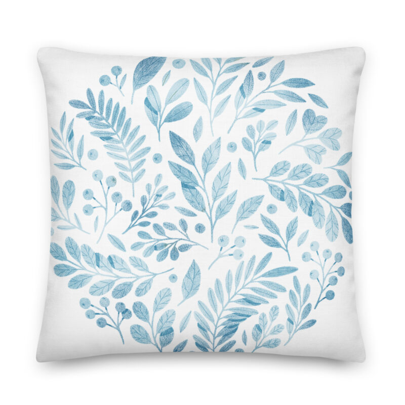 Watercolor Circleleaves Pillow